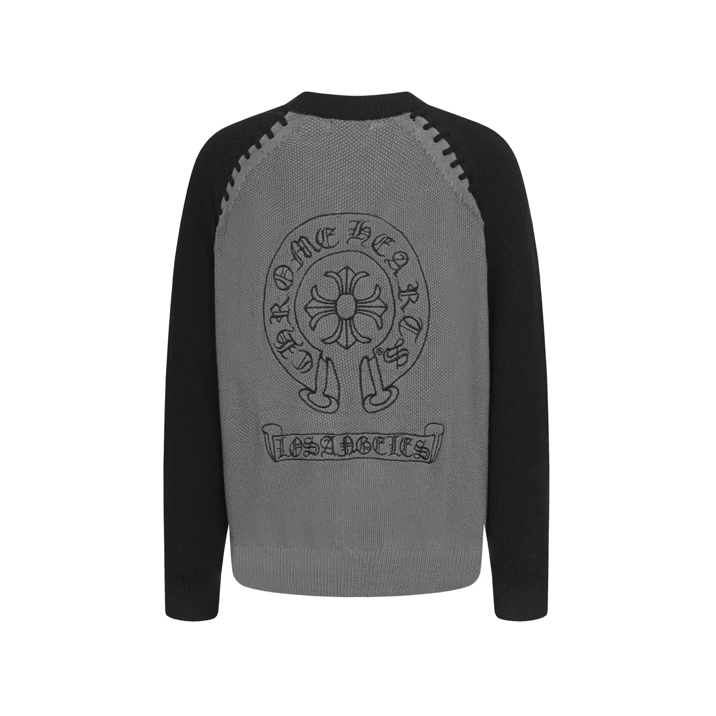 P290 #M903 cross-border model, please do not place an order if you pursue quality - Chrome Hearts/Chrome Hearts spliced Sanskrit horseshoe knitted sweater - High weight, high density and high quality The wool is soft, delicate and skin-friendly, soft and silky to the touch, has excellent warmth and skin-friendly properties - Custom-woven and dyed, no color difference, no matter the fabric or workmanship details, it beats the ordinary version on the market - Hardware zipper accessories are all customized, full of details -Colour: gray with black White and black -Size: S M L XL